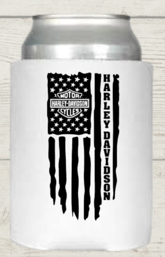HD American Flag Regular Koozie